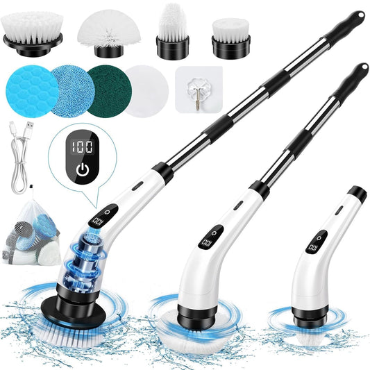 7 in 1 Electric Spin Scrubber,Cleaning Brush Scrubber for Home