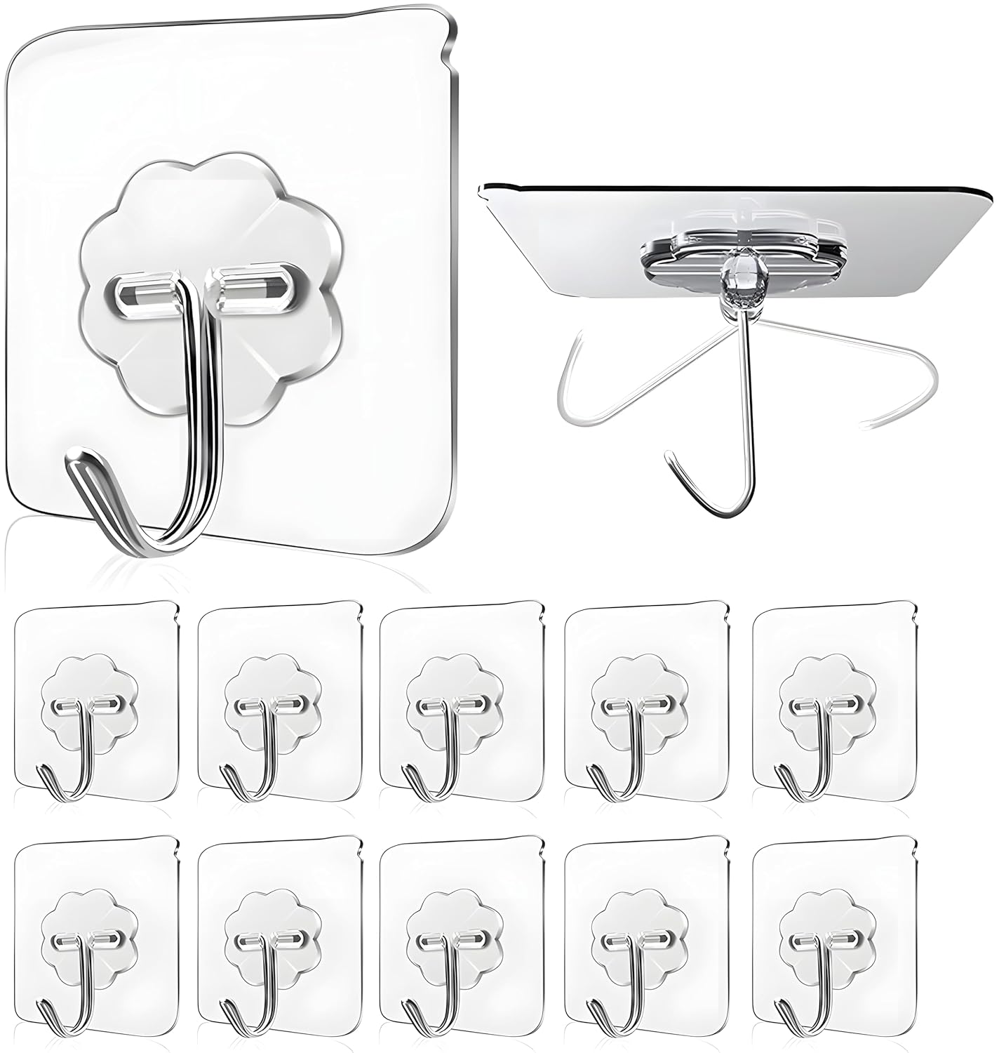 Stainless Steel Wall Hooks For Hanging Without Drill Self Adhesive Hooks
